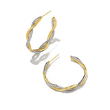 Hayden Hoop Earrings in Mixed Metal