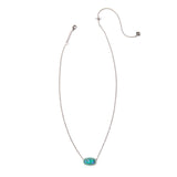 Elisa Color Burst Frame Pendant in Silver & Aqua Magnesite