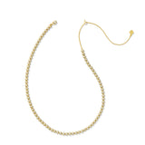 Nydia Strand Necklace in Clear & Gold