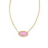 Elisa Short Pendant in Gold & Blush Mother of Pearl