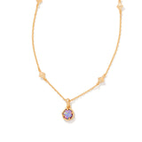 Rocksbox Exclusive Nola Pendant Necklace in Gold and Lavender Kyocera Opal