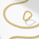 Nydia Strand Necklace in Clear & Gold