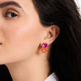 Brighten Up Statement Studs in Pink & Orange