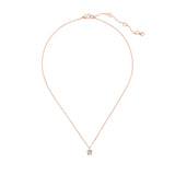 Little Luxuries Clear Square Pendant in Rose Gold