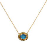 Victoria Mini Pendant in Blue & Gold