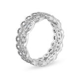 Pave & CZ Ring Set in Silver