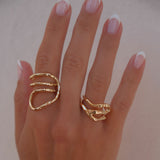 Aspen Abstract Ring in Gold