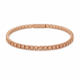Chandler Tennis Bracelet in 14k Rose Gold Plating & Champagne