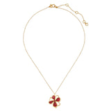 Floral Shimmer Mini Pendant in Gold & Red