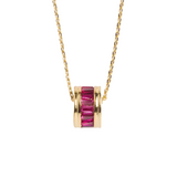 Color Theory Charm Necklace in Red Violet