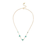 Stationed Bead Necklace in Turquoise