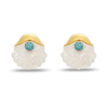 Mother of Pearl Shellona Button Earrings