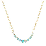 Not Your Basic Graduated Ombre Samantha Tennis Necklace in Blue Opalite