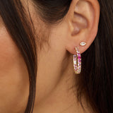 Heiress Ombre Hoops 1" in Pink